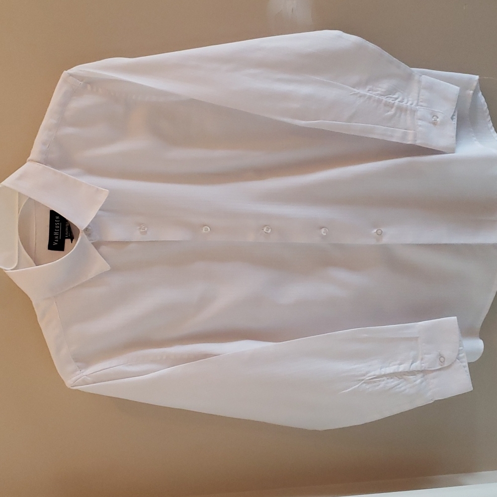 Van Heusen White Dress Shirt 14/16 Boys